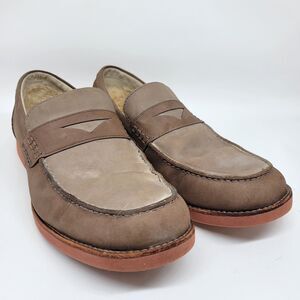 UGG Australia Barren  Slip On Penny Loafers Nubuck Two Toned Mens Shoes Size 11